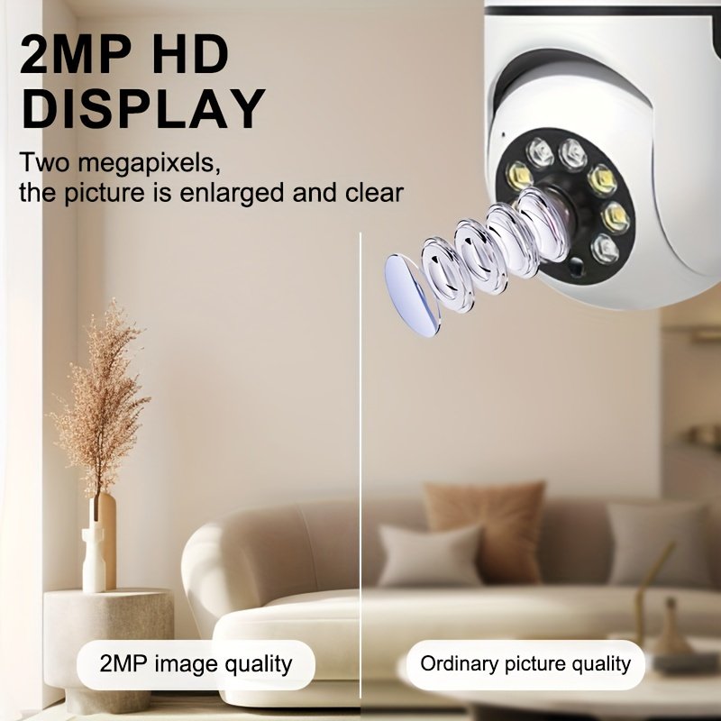 Teruhal 1080P HD WiFi Security Camera - 360° Rotatable, Color Night Vision, Two-Way Audio, Motion Detection Alerts, Easy Installation - Perfect Gift for Birthdays, Easter, Presidents Day - Image 8
