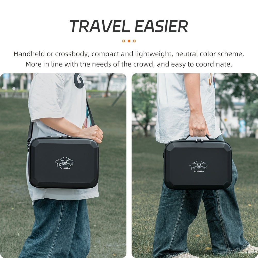 DJI Mini 4 Pro Hard Shell Carrying Case - Durable, Waterproof & Shockproof Travel Bag with Detachable Shoulder Strap for Drone and Remote Controller Storage, Handbag, Protective, EVA - Image 5