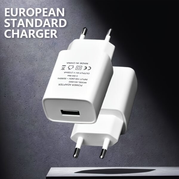 5V2A white European standard mobile phone charger, fast charging mobile phone USB charging head, suitable for use in various places, etc - Image 2