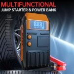 1pc 12V Portable Car Jump Starter with Air Pump, 5-in-1 Lithium Battery Booster, 150 PSI Tire Inflator, USB Powered Rechargeable Battery Pack, Emergency Vehicle Power Supply