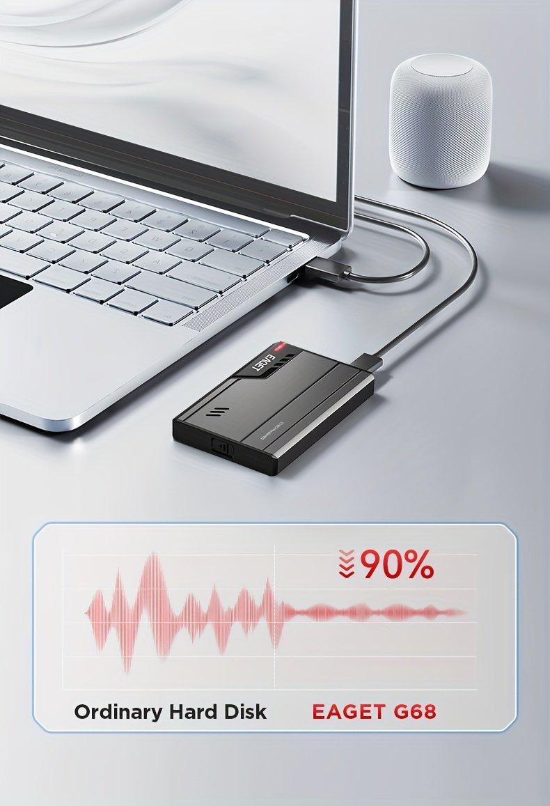 EAGET 6.35cm Portable HDD External Hard Drive, 500GB/1TB, USB 3.0, High-Speed 5Gbps, Metal Texture, Plug and Play for PC, Mac, PS4, Xbox - No Battery Required - Image 17