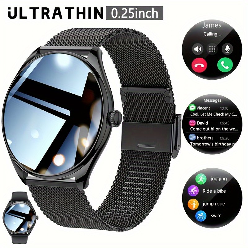 Stylish Ultra-thin Smart Watch Gift For Men And Women, Featuring A 1.43-inch Full Touch Screen, With SMS And Call Functions, Compatible With Android/iPhone, Fitness Activity Tracker Watch, Multiple Sports Modes, Pedometer, Distance, 100+ Sports Modes - Image 7