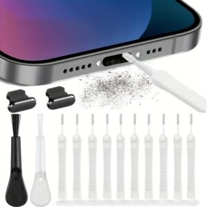 10pcs Multifunctional Cleaning Tool Kit, Electronic & Bathroom Cleaner Set, with Phone Charger Port Brushes, Keyboard Scraper, Shower Head & Faucet Gap Cleaner, for No Electricity Needed