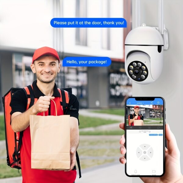 1pc High-definition 1080P Wireless Wifi Security Camera PTZ IP 355-degree 2.4G System Two-way Audio Motion Detection and Visual Active Defense Alarm Notification Push Pet Youngsters Monitor Supports Up to 256G TF/SD Card Intercom Home Security Camera, Rem - Image 7