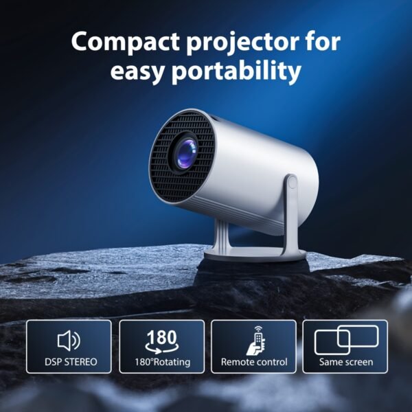 This High-Definition Mini Projector Features Wifi Connectivity, Automatic Keystone Correction, And a Bright LED Display. It Is Compatible with Ios, Android, And Windows, And Works with TV Sticks, Smartphones, PS4, And USB Devices. It Includes a Remote Con - Image 6