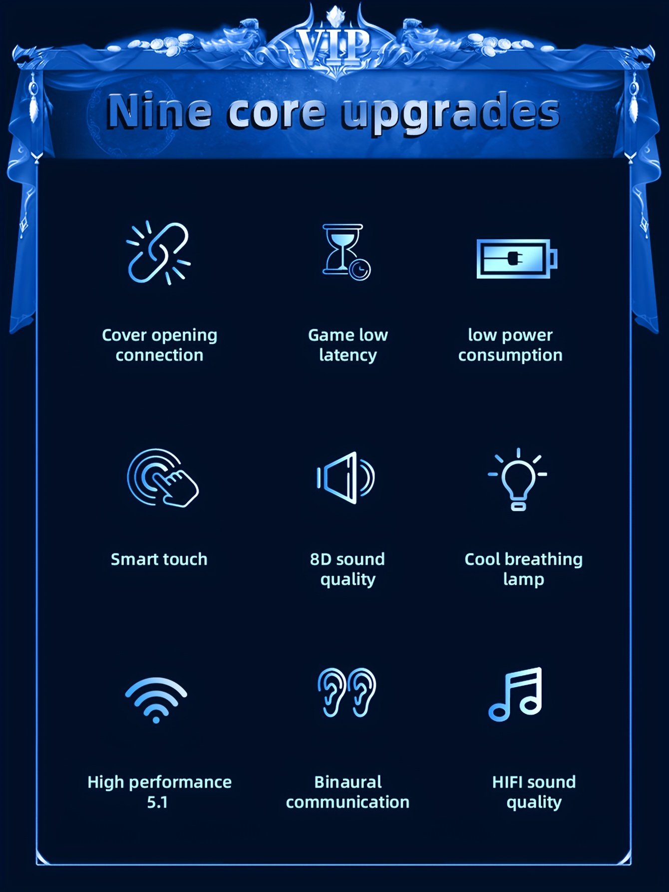 2024 year New Wireless Earphones Headphones With LED Display Touch In-EarTWS Wireless Earbuds Sports Music Game Headset For IOS/Android - Image 9