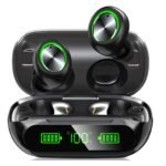 [1pair Wireless Earbuds with 200H Playtime] Wireless Earbuds V5.3, Hi-Fi Stereo Sound, Touch Control, Noise Cancelling Voice Call, 200H Playtime, 1400mAh Case with LED Power Display, Type-C USB Charging, IPX7 Waterproof, with Compatible Cellphones for Wir