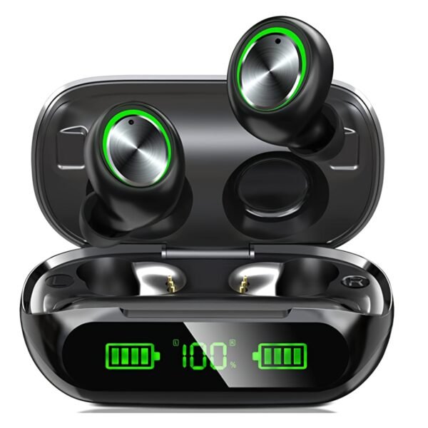 [1pair Wireless Earbuds with 200H Playtime] Wireless Earbuds V5.3, Hi-Fi Stereo Sound, Touch Control, Noise Cancelling Voice Call, 200H Playtime, 1400mAh Case with LED Power Display, Type-C USB Charging, IPX7 Waterproof, with Compatible Cellphones for Wir