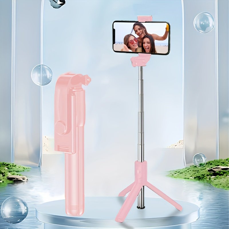 1pc 360° Rotatable Wireless Selfie Stick Tripod, Stainless Steel Portable Telescopic Phone Tripod with Wireless Function, Compatible with Multiple Smartphones, Battery-Operated with Button Cell Battery - Image 8