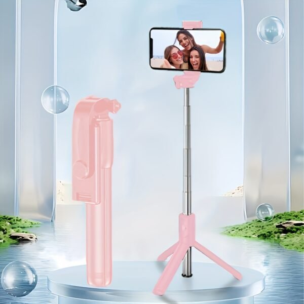 1pc 360° Rotatable Wireless Selfie Stick Tripod, Stainless Steel Portable Telescopic Phone Tripod with Wireless Function, Compatible with Multiple Smartphones, Battery-Operated with Button Cell Battery - Image 8