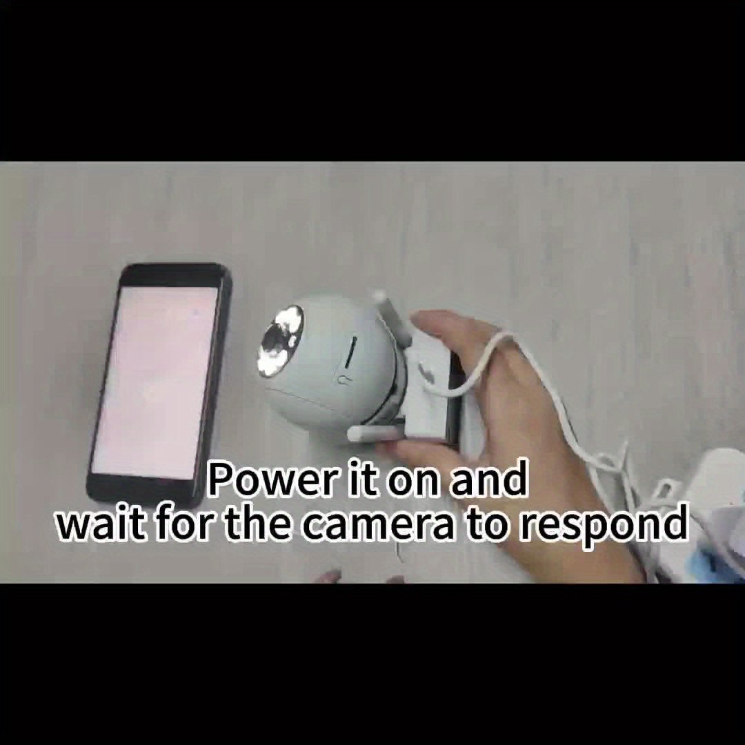 1pc 1080P FHD surveillance camera, wireless indoor/outdoor camera, two-way talk, 355° panoramic view, two-way audio, only support 2.4GHz network, motion tracking function, color night vision, suitable for Youngsters, elderly and pets, (charger removed) - Image 10