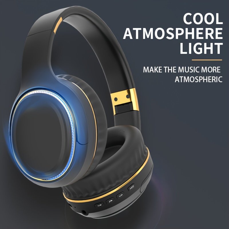 Ultra-large Capacity 400 MAh Wireless Headphones With Ambient Lighting, HIFI Sound Effects, Music All Day Long, 5.3 Chip, Low Latency, High-quality Headphones, Suitable For Travel, Business, Music, Gifts, Work, Phone Calls - Image 4