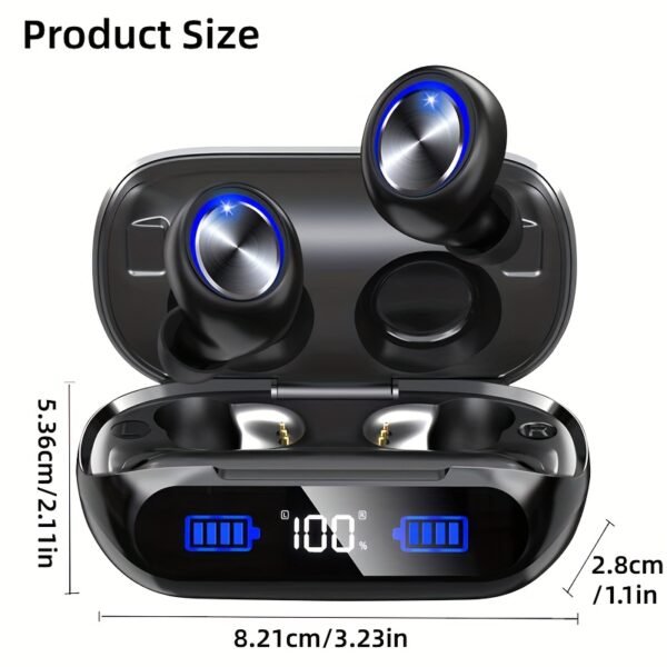 200-Hour Playtime Wireless Earbuds with 1400mAh Charging Case - HD Calls, Deep Bass, ENC Noise Cancellation, IPX7 Waterproof, Touch Control for Running & Workouts, Earbuds Wireless