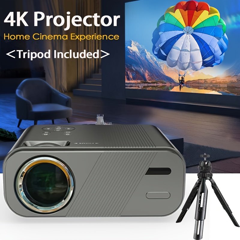 Projector with WIFI And Stand, Full HD 1080P Portable Video Projector, 15000 Lumens, Home Movie Projector, Compatible with Tablets/Laptops/Tv Sticks/Ps4/Usb/Smartphones - Image 9