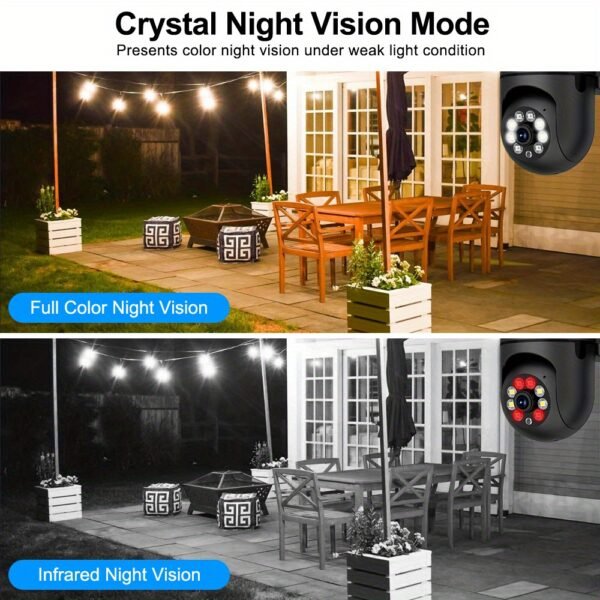 2-Pack WJG 1080p HD Wireless Security Cameras, Dual Interface Viewing, 200W Pixel Lens, Indoor/Outdoor 360° Rotatable, Baby/Pet/Home/Store Cam, 2.4G/5G WiFi, Color Night Vision, Cloud/SD Card Storage, Two-Way Audio, Smart Motion Tracking, USB Powered (No - Image 3
