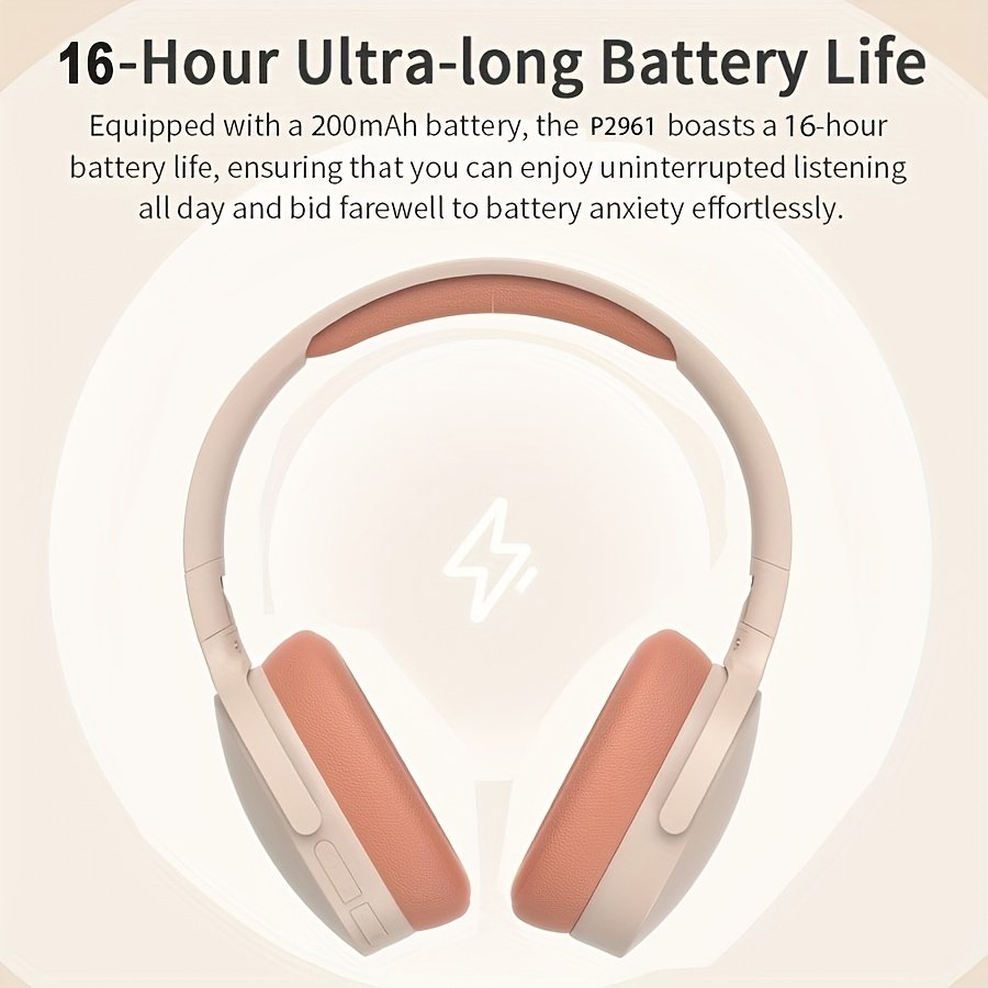 Versatile Wireless Earphones with 3.5mm AUX - Foldable, Comfort-Fit Design for DJs, Tablets, PCs, TVs & Travel | Wireless Connectivity, Volume Control