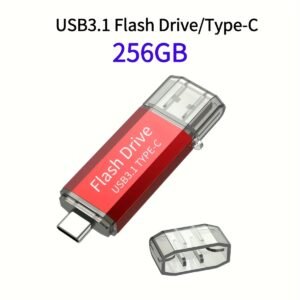 Lansten USB C Flash Drive 128GB/256GB 2 in 1 USB 3.1 + USB Type C Write Speed 50-70MB/S Thumb Drive High Speed Dual OTG Thumb Drive USB Stick for Samsung, Huawei, MacBook, Chromebook Pixel etc