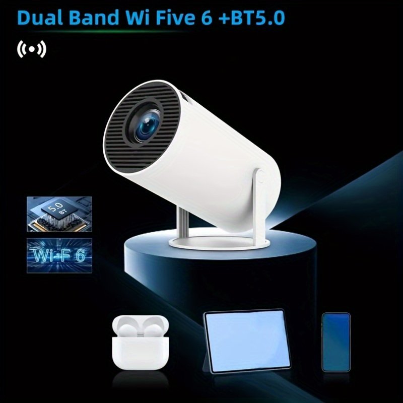 W WUDUNG HY300 PRO Portable Mini Projector 4K Androi 11-1080p*720P Portable Wireless Home Theater 180° Projection Angle Adjustable. - Image 7