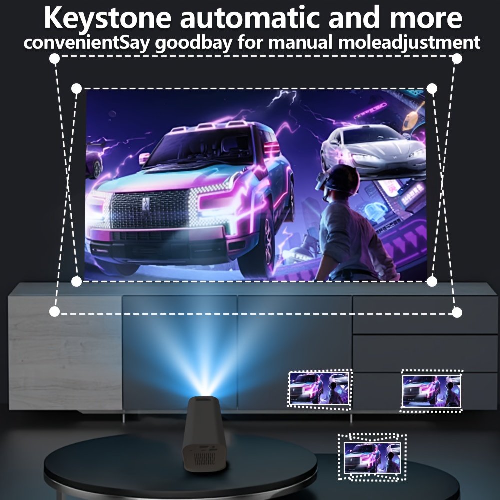 Versatile Wireless Projector with Adjustable Angle, Built-in Speaker & USB Power - Perfect for Home Theater & Outdoor Camping - Image 4