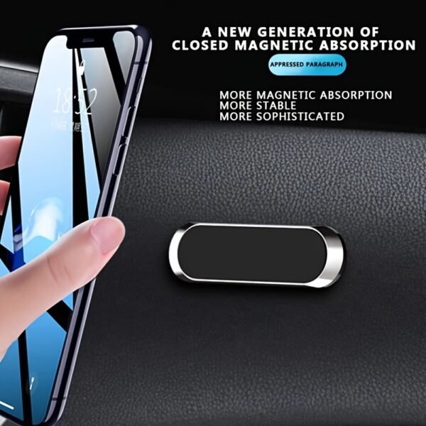 Magnetic Mini Single-row Adhesive Dashboard Mobile Bracket With Strong Magnetic Car Phone Holder On Hot Sale - Image 3
