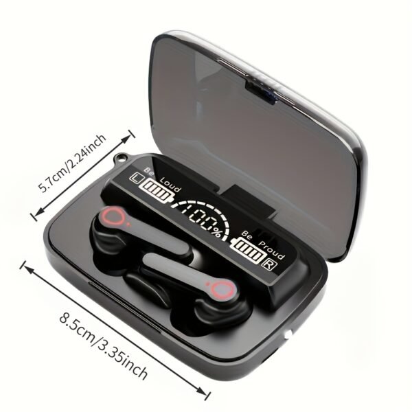 1 Pair Anime Themed In-Ear Wireless Earbuds M19, HiFi Sound, Fingerprint Touch Control, 9D Stereo, Noise Isolation, with LED Display, Rechargeable Case, Condenser Mic, Detachable Cable, Volume Control, Sweat-Resistant, Wireless, Voice Call Noise Reduction - Image 3