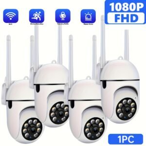 JOOAN 1080P HD Wireless Security Camera, Indoor WiFi Dome with Two-Way Audio, Motion Tracking, Pan/Tilt/Zoom, Non-Waterproof, Wall Hanging, with USB Powered, for Home Security