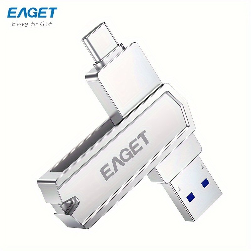 EAGET USB3.2 Flash Drive OTG 1TB Metal U Disk 360° rotates USB Memory Stick 512GB High Speed Memory Stick Pen Drive 32GB 64GB 128GB 256GB USB-A Or Typc-C Flash Drive Disk - Image 6