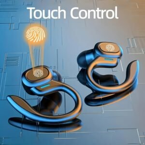 Wireless earphones with built-in high-definition microphone, LED screen charging case, automatic pairing for long-lasting battery life, suitable for sports, cycling, driving, and daily use. Ear hanging earplugs are painless to wear for a long time