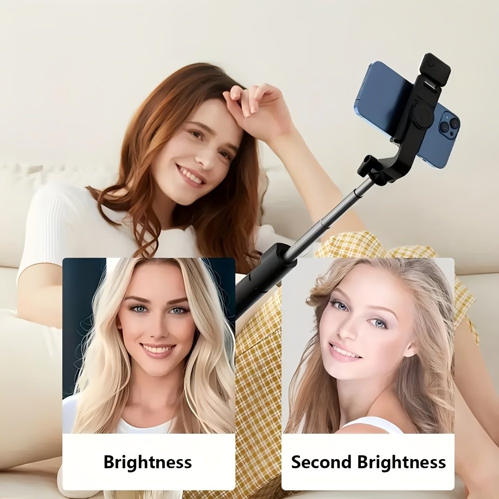Portable Selfie Stick with LED Fill Light & Remote - Rechargeable Battery, USB Powered, Wireless Enabled for Easy Photography and Video Recording, Selfie Stick for Phone - Image 12