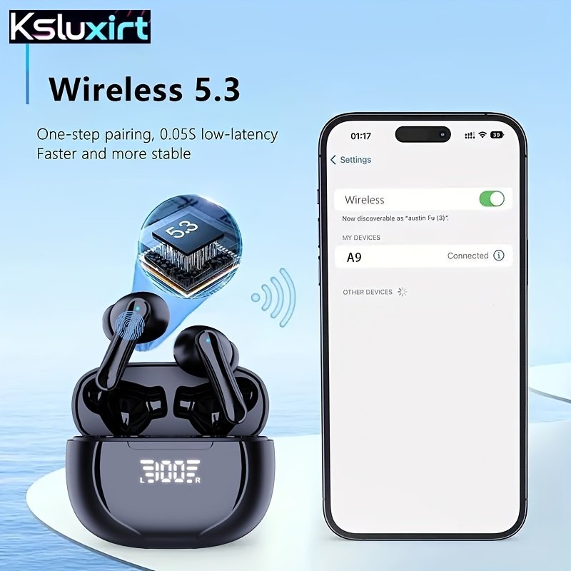 Wireless TWS Wireless Earphones with Voice Noise Canceling, HiFi Stereo Sound, In-Ear Design with Microphone and LED Power Display Charging Case - Image 9