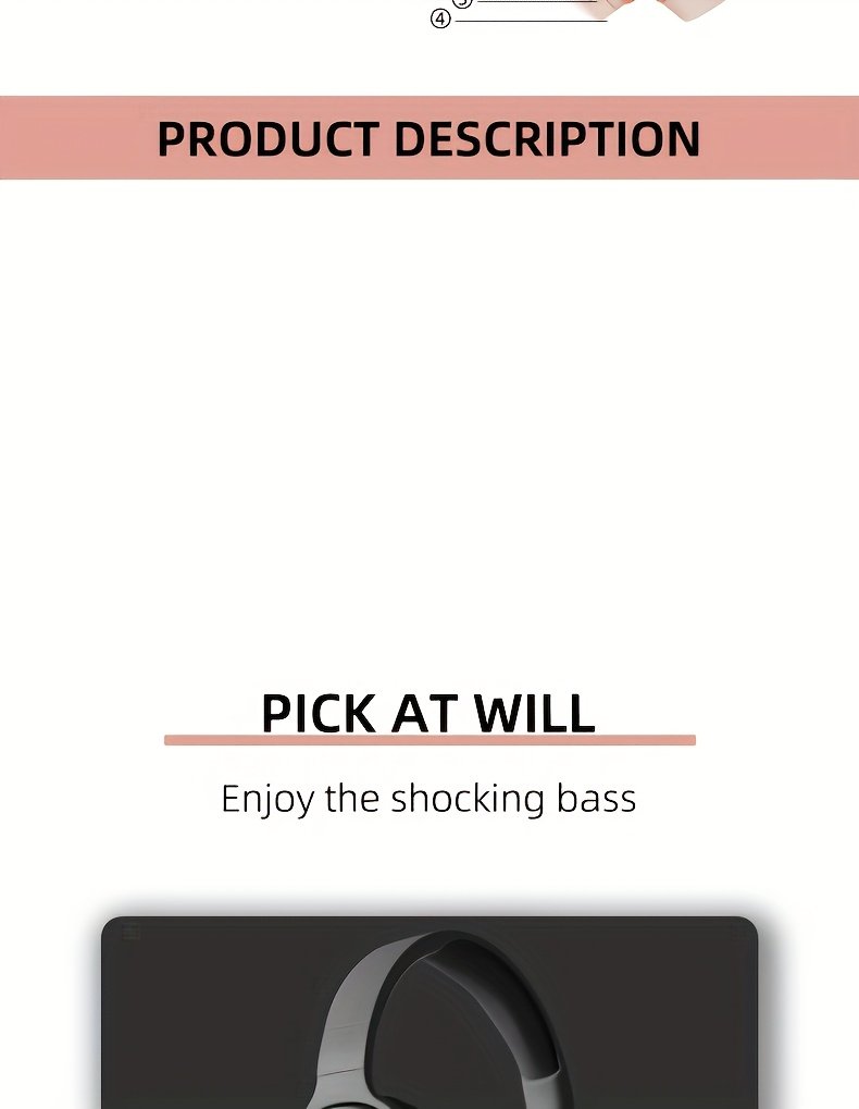 Versatile Wireless Earphones with 3.5mm AUX - Foldable, Comfort-Fit Design for DJs, Tablets, PCs, TVs & Travel | Wireless Connectivity, Volume Control - Image 20