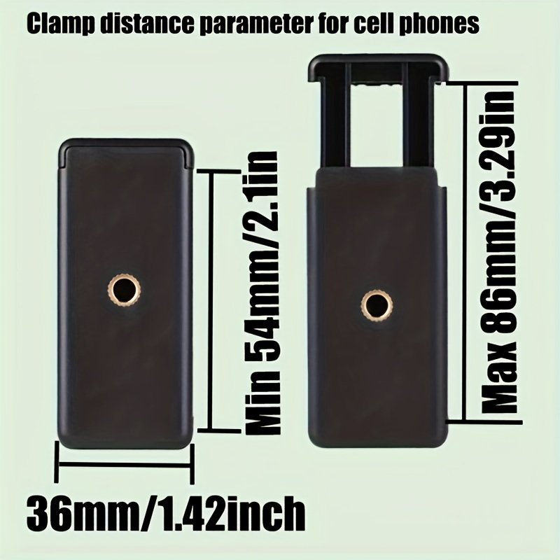 Universal Mobile Phone One Word Clip, Live Broadcast Bracket Tripod Accessories Selfie Stick Mobile Phone Clip, Selfie Stick U-shaped Plastic 6mm 1/4 Inch Mobile Phone Fixed Clip - Image 5