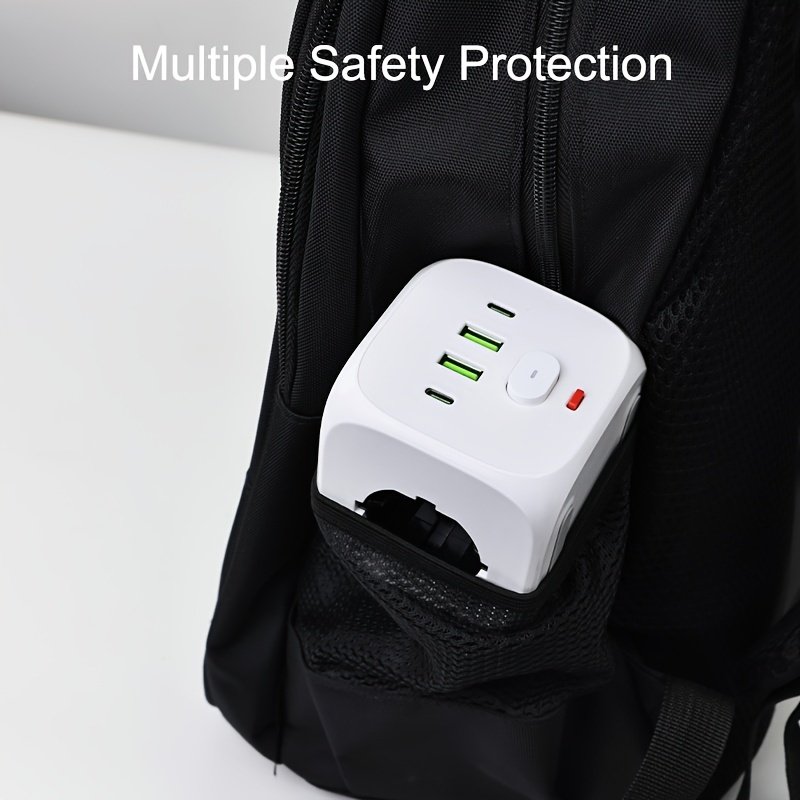 Universal Multi-Port Charger with 6 Type-C & 4 USB-A Ports, 30-50W Fast Charging Power Adapter, Travel Friendly with European Standard Plug, 110V/220V Compatible, Charges 7 Devices Simultaneously - Image 8