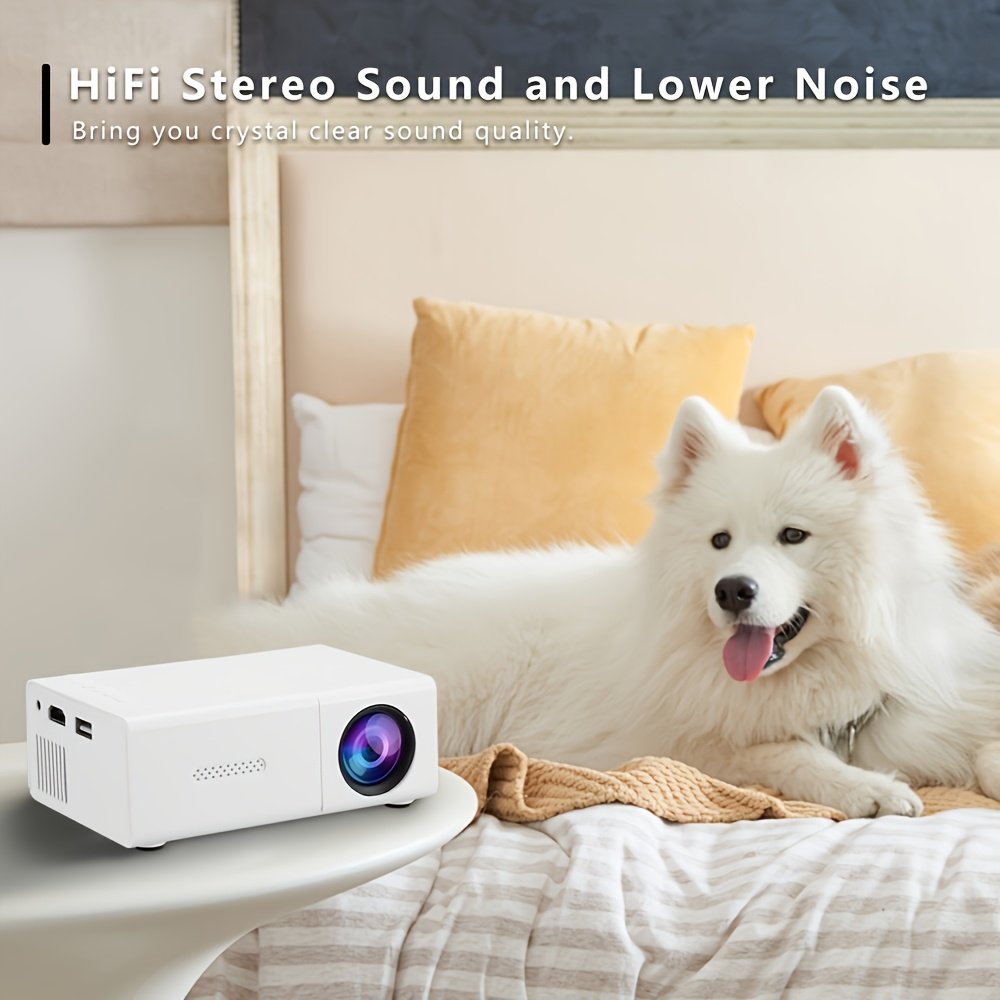 YLEEGS 3000+ Lumens Mini Projector, 1080P HD Portable Projector with Remote Control, Compatible with Multiple Devices for Home & Office Use - Perfect Christmas Gift - Image 7