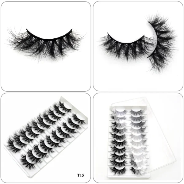 Visofree Mink Lashes 3pairs/10pairs Faux Mink Lashes Make Up False Cils Thick Hand Made Eyelash Extension Crisscross Curly Lash - Image 47
