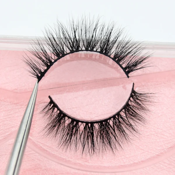 Visofree Half Mink Lashes Make Up False Eyelashes Hand Up Natural Long Mink Lashes Cruelty Free Crisscross Mink Fake Eyelashes - Image 29