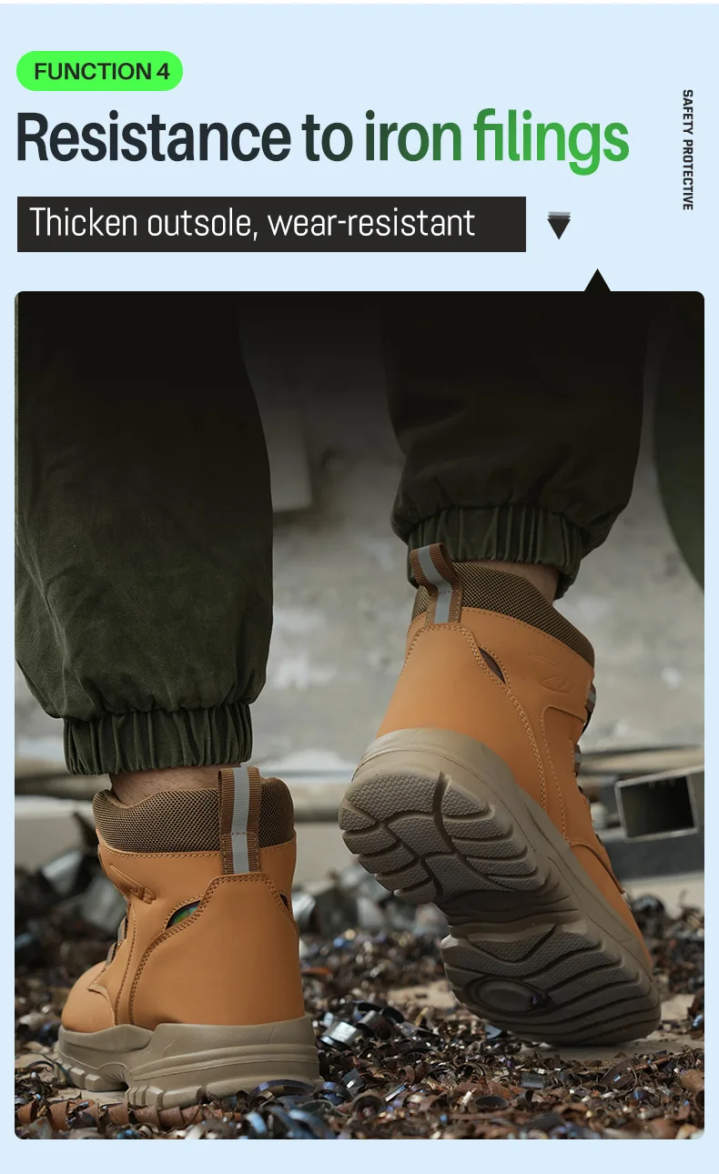 Rotating Button Work Shoes for Men Anti Puncture Work Sneakers Waterproof Black Work Safety Shoes Non Slip Steel Toe Boots - Image 25