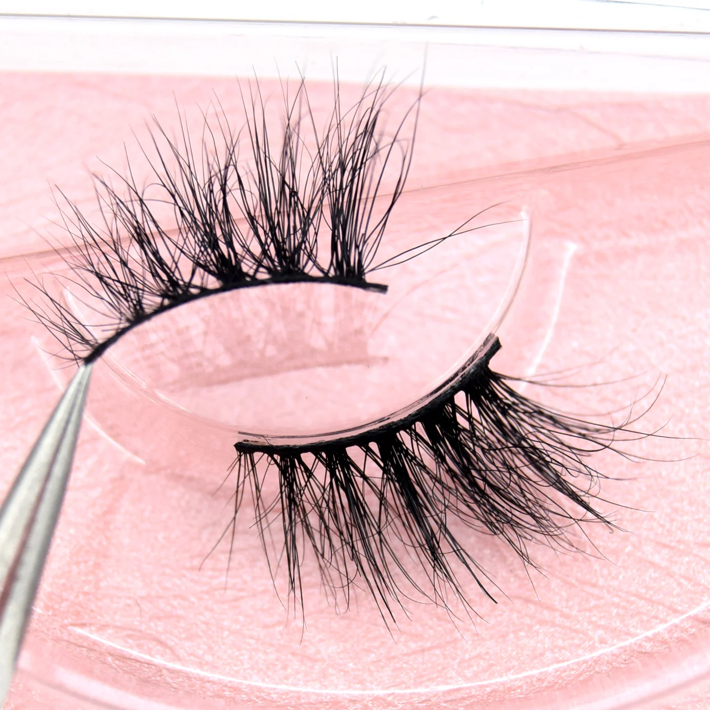 Visofree Half Mink Lashes Make Up False Eyelashes Hand Up Natural Long Mink Lashes Cruelty Free Crisscross Mink Fake Eyelashes - Image 28