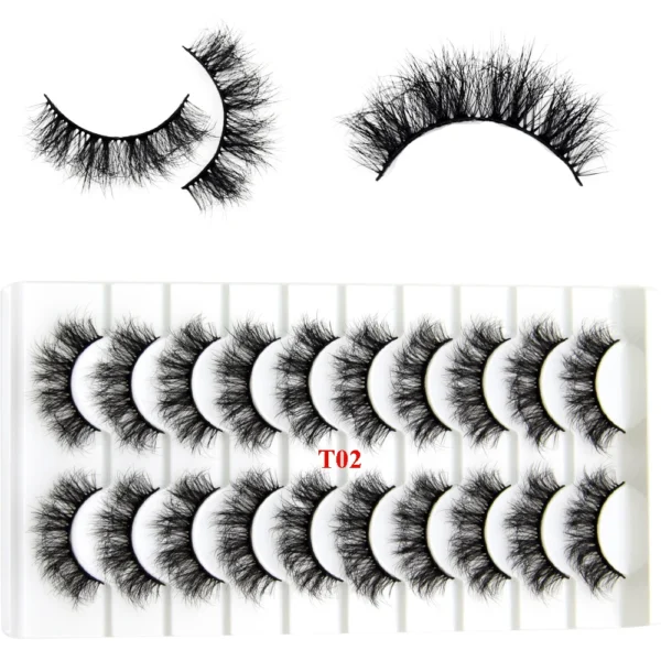 Visofree Mink Lashes 3pairs/10pairs Faux Mink Lashes Make Up False Cils Thick Hand Made Eyelash Extension Crisscross Curly Lash - Image 17