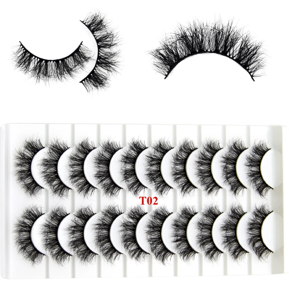 Visofree Mink Lashes 3pairs/10pairs Faux Mink Lashes Make Up False Cils Thick Hand Made Eyelash Extension Crisscross Curly Lash - Image 17