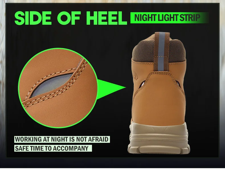 Rotating Button Work Shoes for Men Anti Puncture Work Sneakers Waterproof Black Work Safety Shoes Non Slip Steel Toe Boots - Image 16