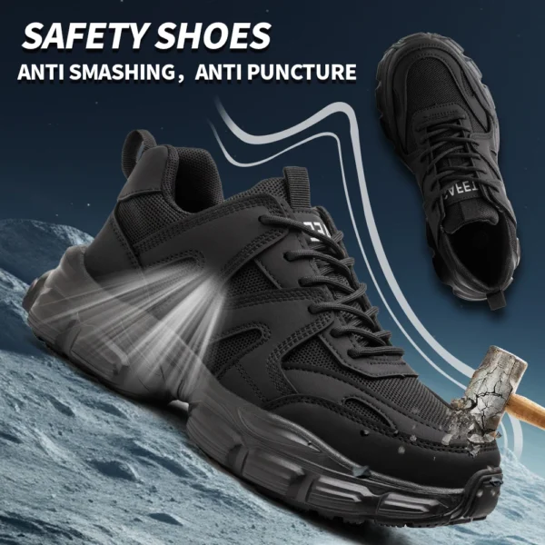 Work Sneakers Steel Toe Shoes Men Safety Shoes Puncture-Proof Work Shoes Boots Fashion Indestructible Footwear Security - Image 7