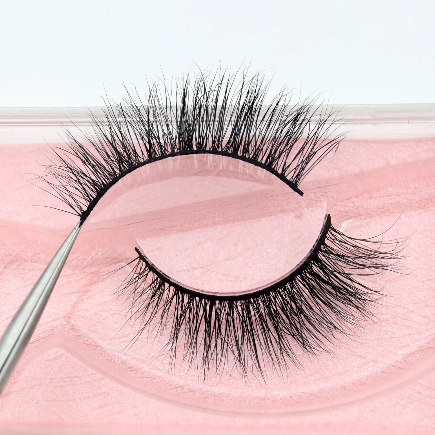 Visofree Half Mink Lashes Make Up False Eyelashes Hand Up Natural Long Mink Lashes Cruelty Free Crisscross Mink Fake Eyelashes - Image 38