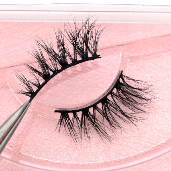 Visofree Half Mink Lashes Make Up False Eyelashes Hand Up Natural Long Mink Lashes Cruelty Free Crisscross Mink Fake Eyelashes - Image 44