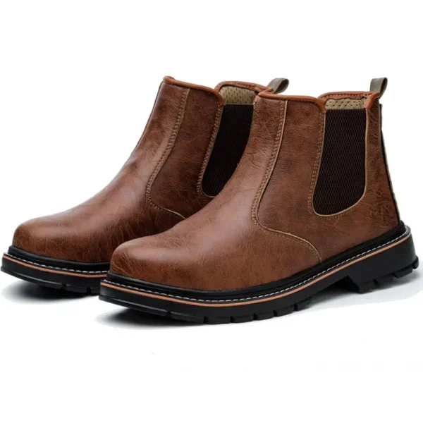 Waterproof Safety Boots Men Steel Toe Shoes Work Anti-smash Anti-puncture Indestructible Sport Protective Safety Shoes