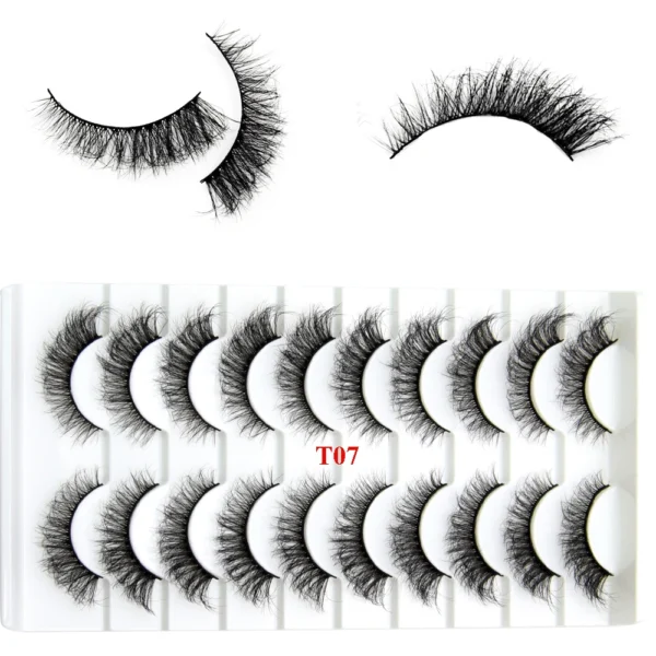 Visofree Mink Lashes 3pairs/10pairs Faux Mink Lashes Make Up False Cils Thick Hand Made Eyelash Extension Crisscross Curly Lash - Image 12