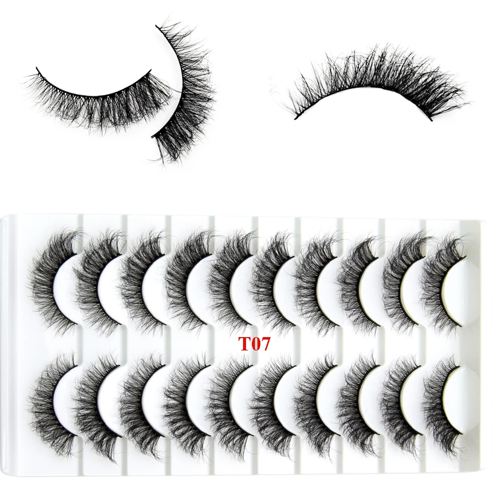 Visofree Mink Lashes 3pairs/10pairs Faux Mink Lashes Make Up False Cils Thick Hand Made Eyelash Extension Crisscross Curly Lash - Image 12