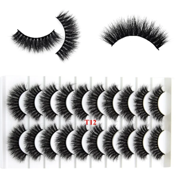 Visofree Mink Lashes 3pairs/10pairs Faux Mink Lashes Make Up False Cils Thick Hand Made Eyelash Extension Crisscross Curly Lash - Image 21