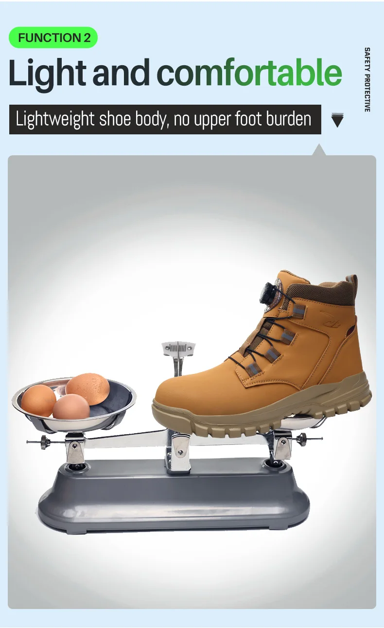 Rotating Button Work Shoes for Men Anti Puncture Work Sneakers Waterproof Black Work Safety Shoes Non Slip Steel Toe Boots - Image 23