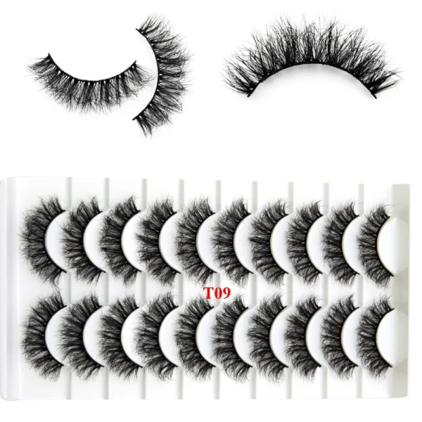 Visofree Mink Lashes 3pairs/10pairs Faux Mink Lashes Make Up False Cils Thick Hand Made Eyelash Extension Crisscross Curly Lash - Image 10